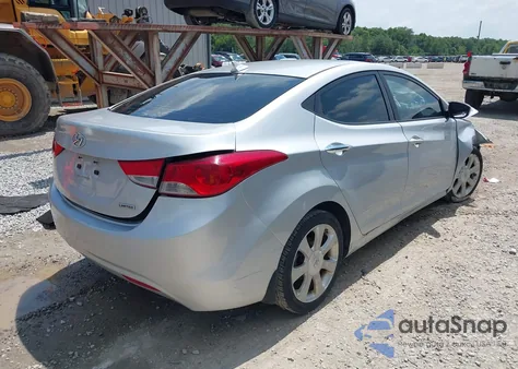 2013 Hyundai Elantra Limited from USA, damaged, VIN KMHDH4AE1DU659047